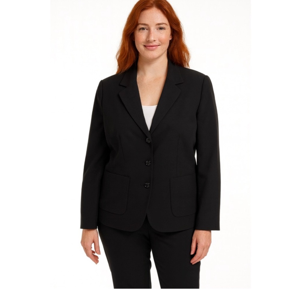Kim Rogers Black Classic Three-Button Blazer